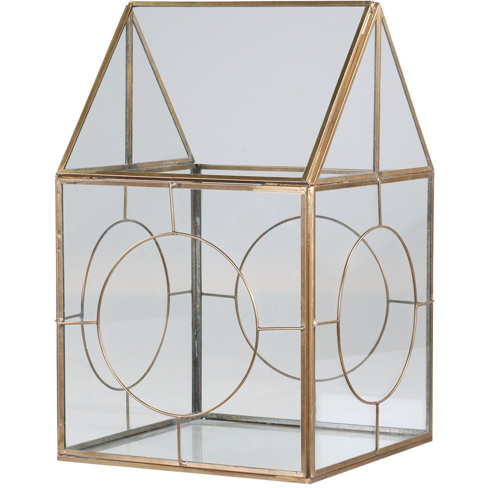Brass Candle House with circles, Large