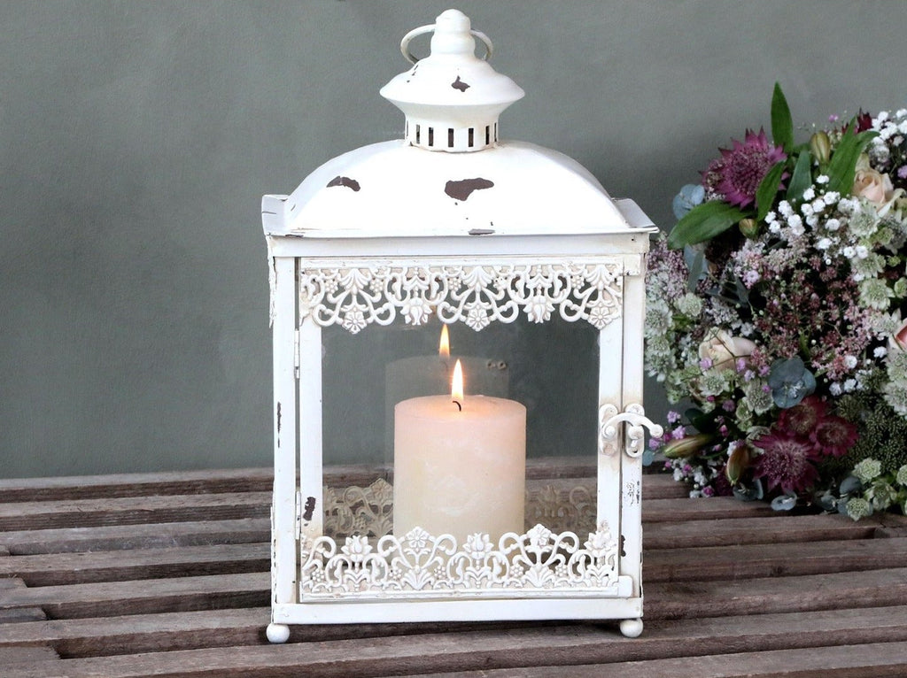 Antique Cream Vintage Lantern