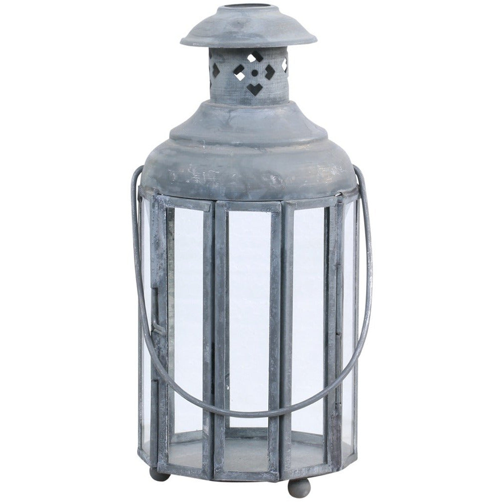 Antique Zinc Lantern, 10 Sided