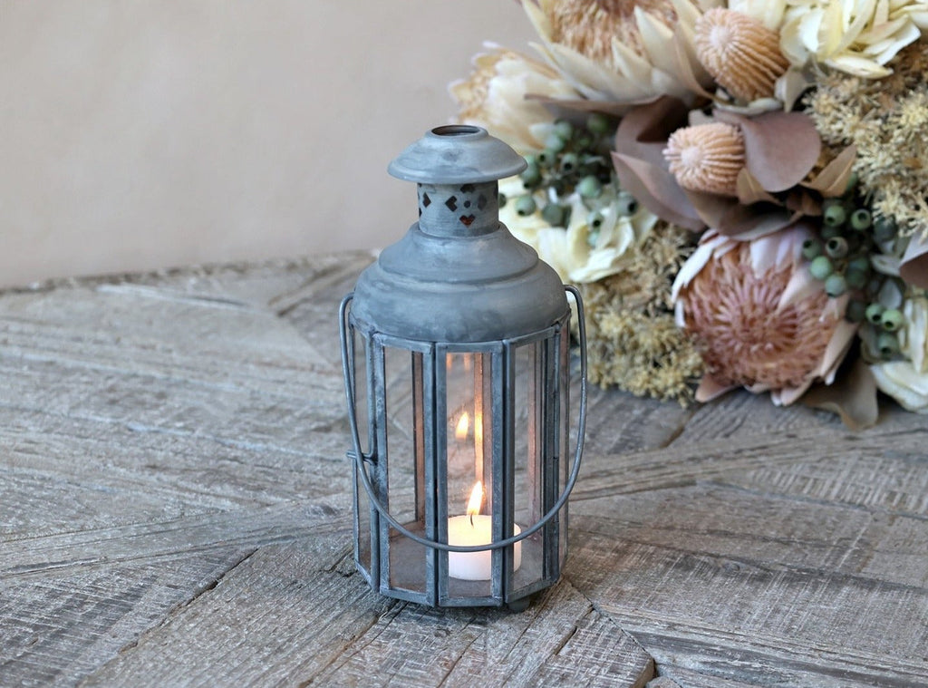Antique Zinc Lantern, 10 Sided