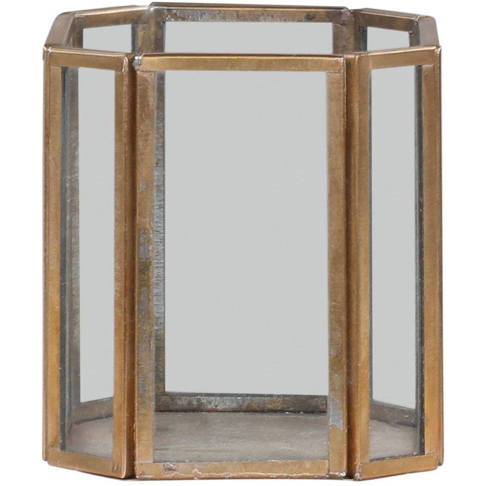 Antique Brass Open Hurricane, Small