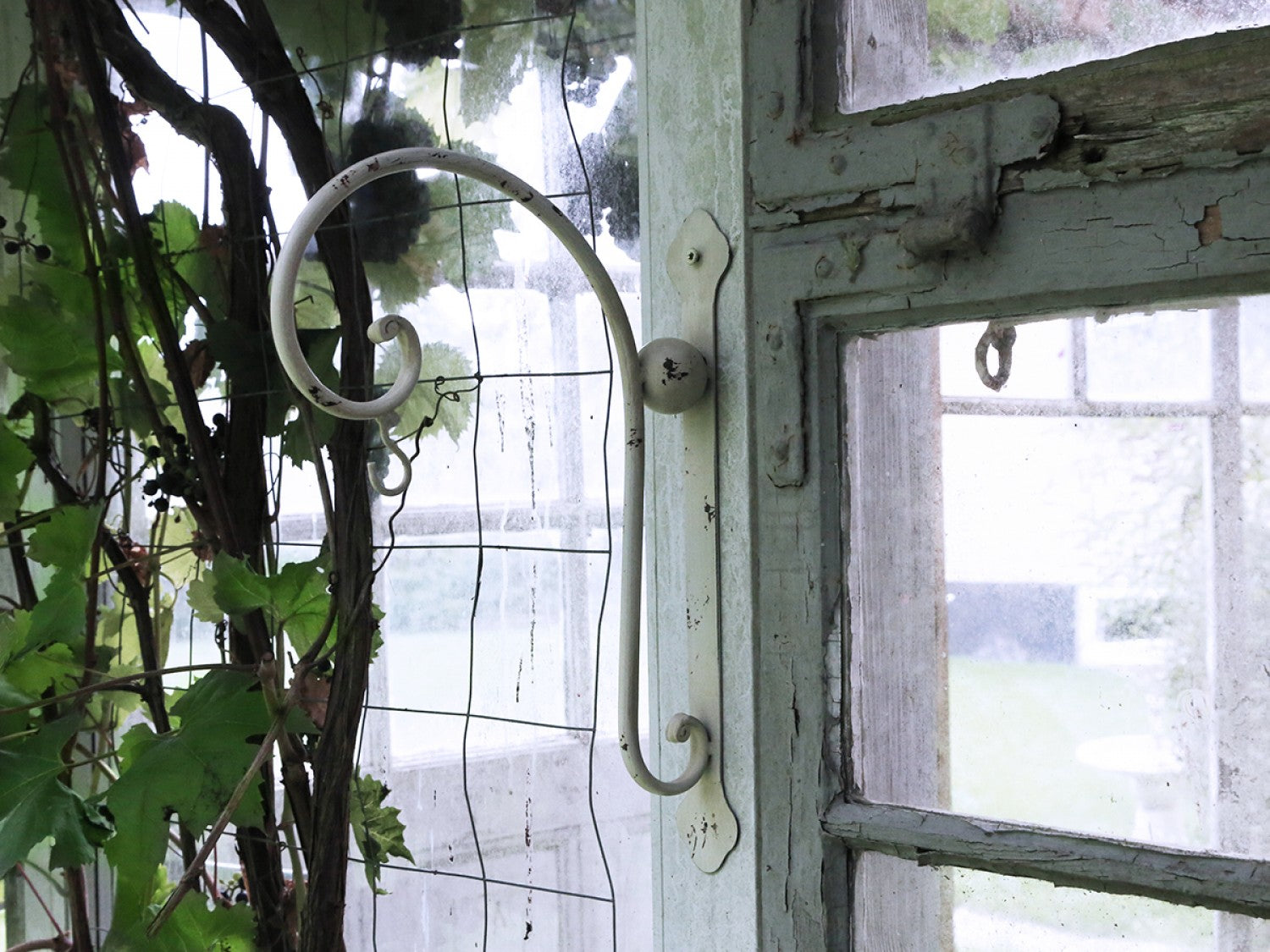 Antique Cream Wall Hook For Lanterns