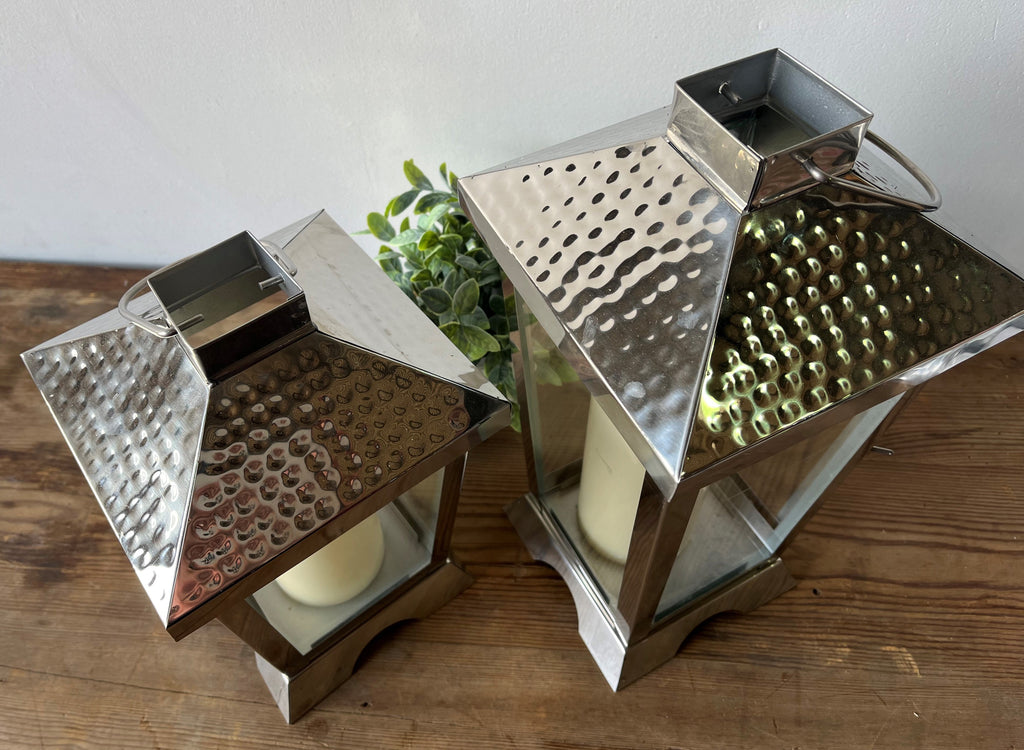 Neil Stainless Steel Hanging Lantern Medium