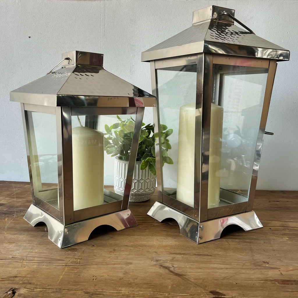 Neil Stainless Steel Hanging Lantern Medium