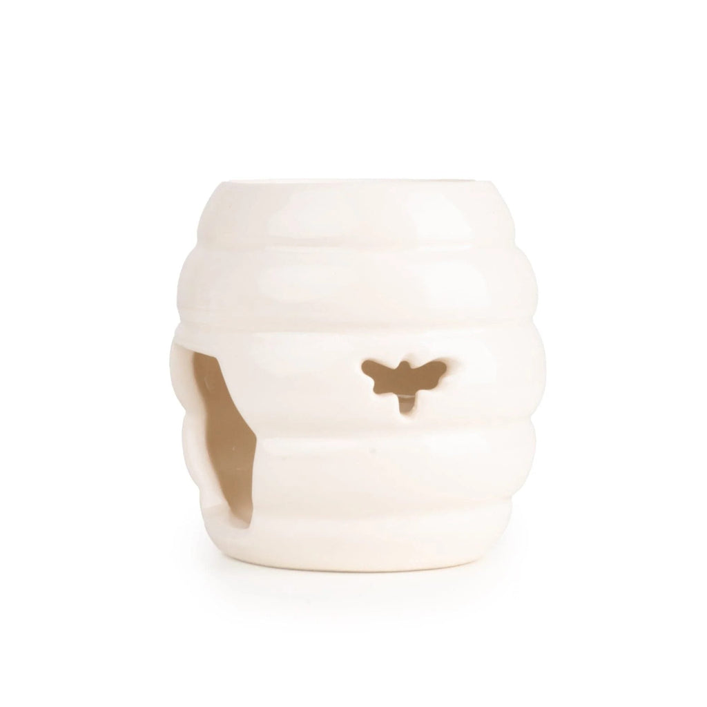 Home Deco London Ceramic Beehive Oil Burner with Sweet Bee Design, Cream